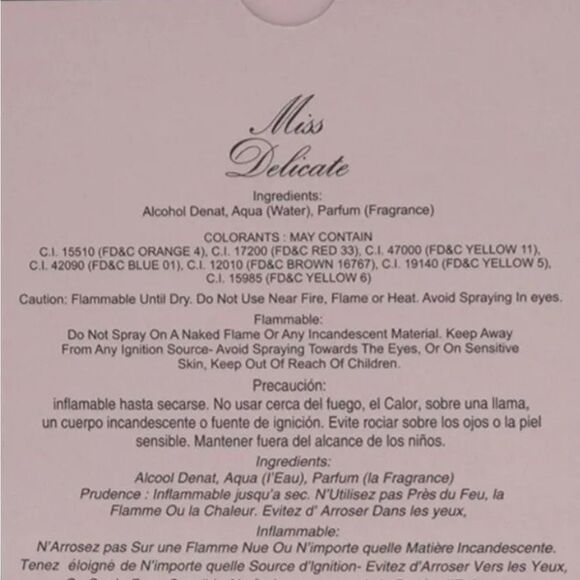 MISS DELICATE  FOR WOMEN  FRAGRANCE COUTURE  PARFUM SPRAY - Picture 8 of 15